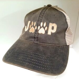 Jeep Inspired Paw Prints Mens Baseball Cap Brown M
